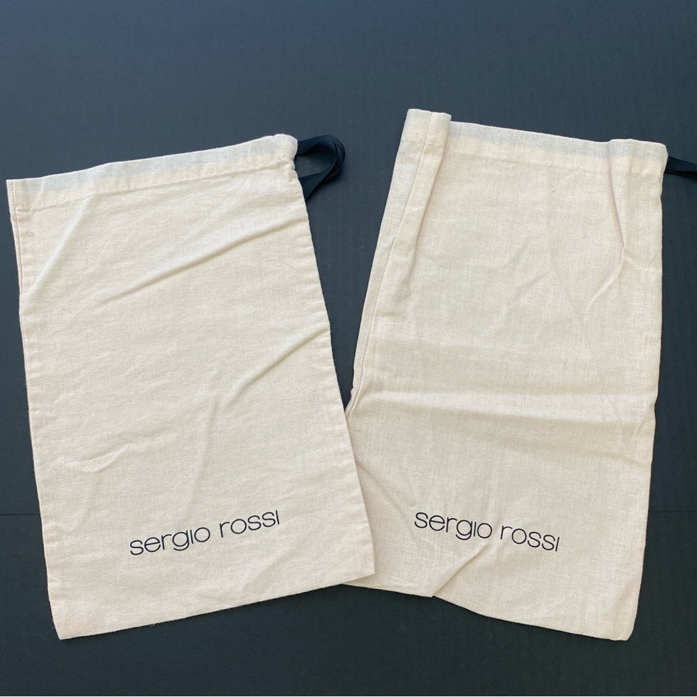 Sergio Rossi Women's Tan Designer Shoe Dust Bag Bundle